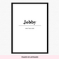 Jobby Definition Print | Scottish Slang Delight |Unique Humor for Quirky Wall Decor