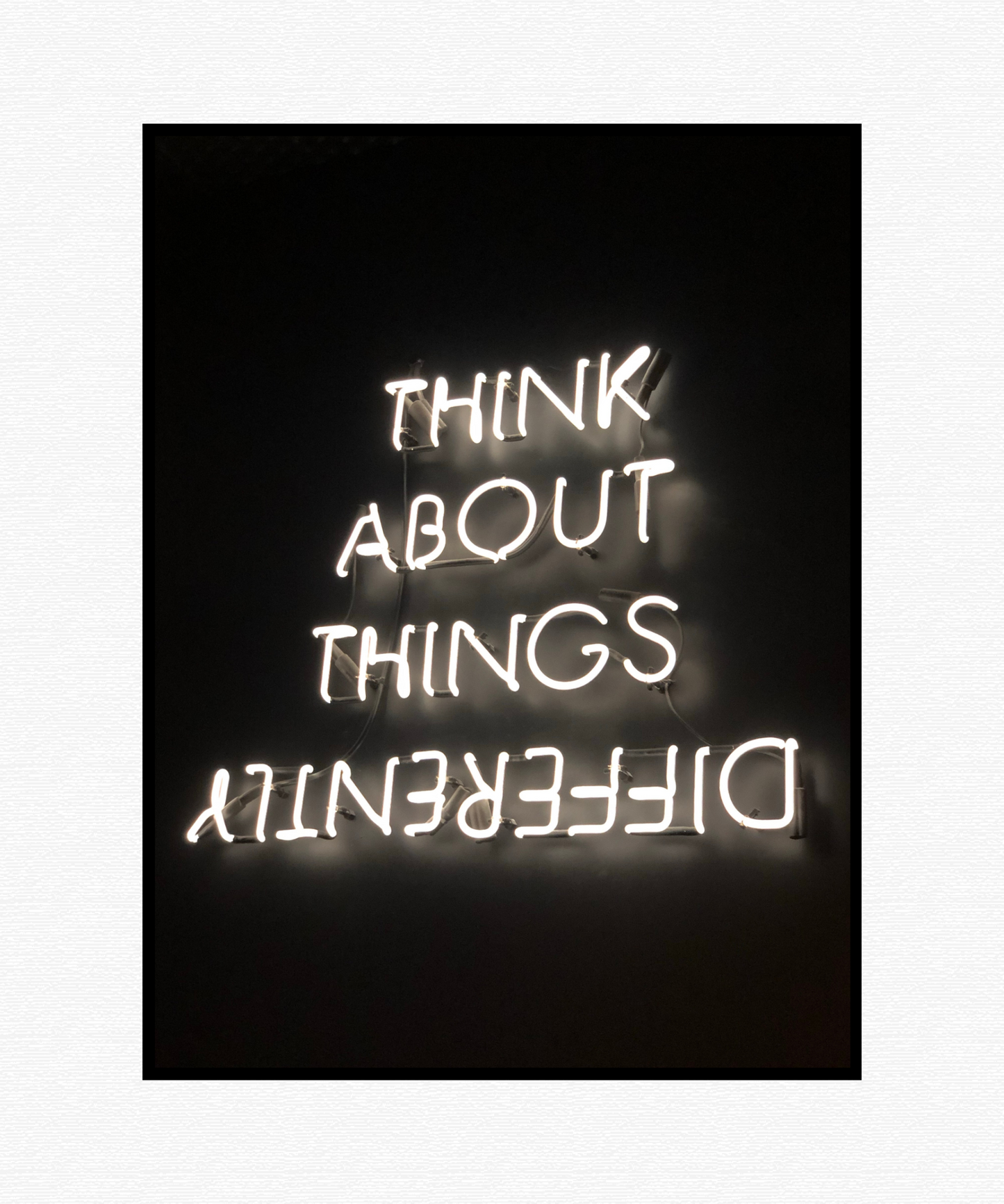 "Think About Things Differently" Quote Poster